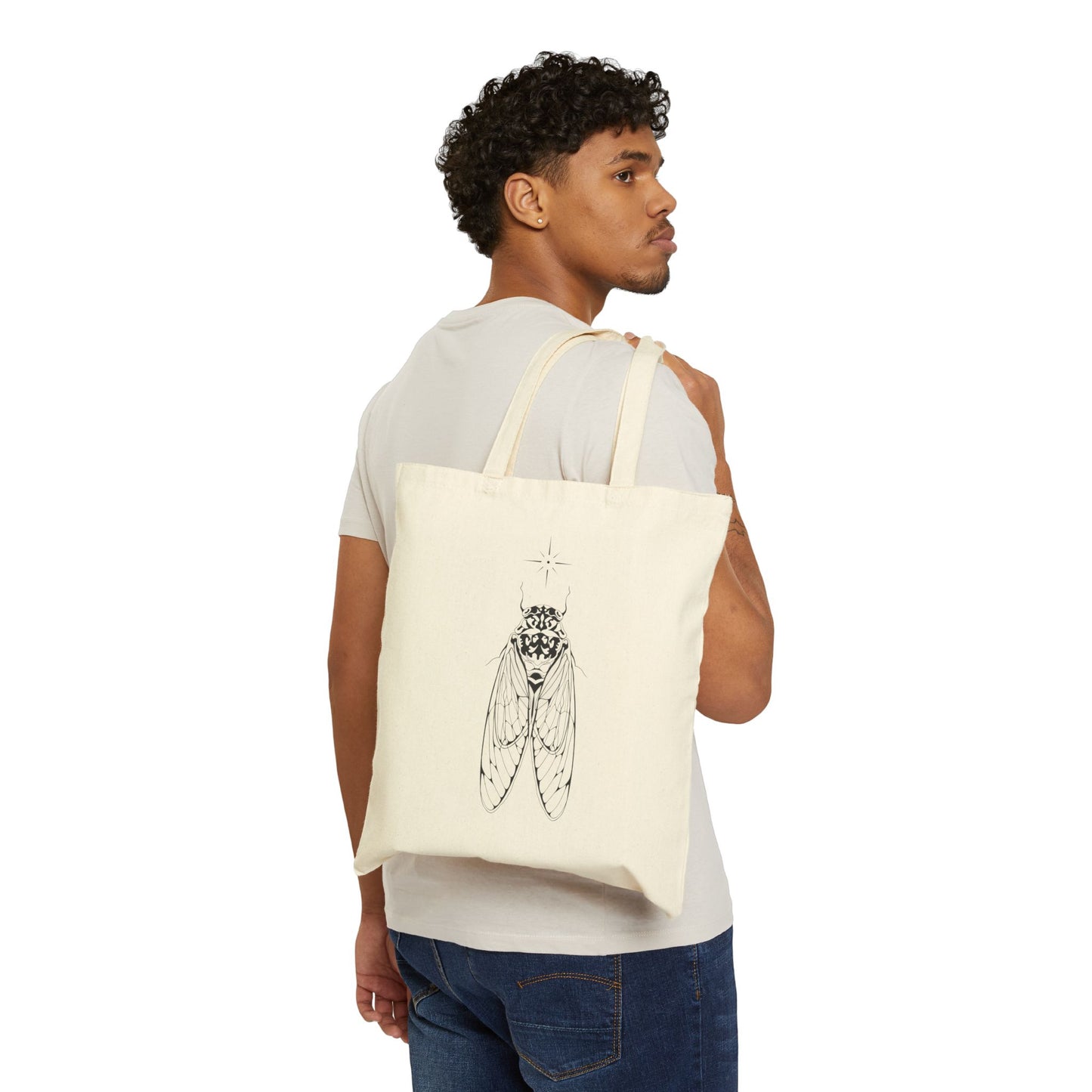 cicada cotton tote